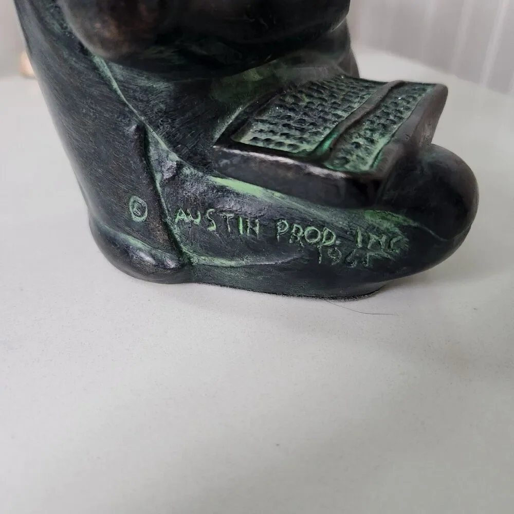 1961 Austin Productions Asian Mathematician Scholar Sculpture Vintage USA EUC